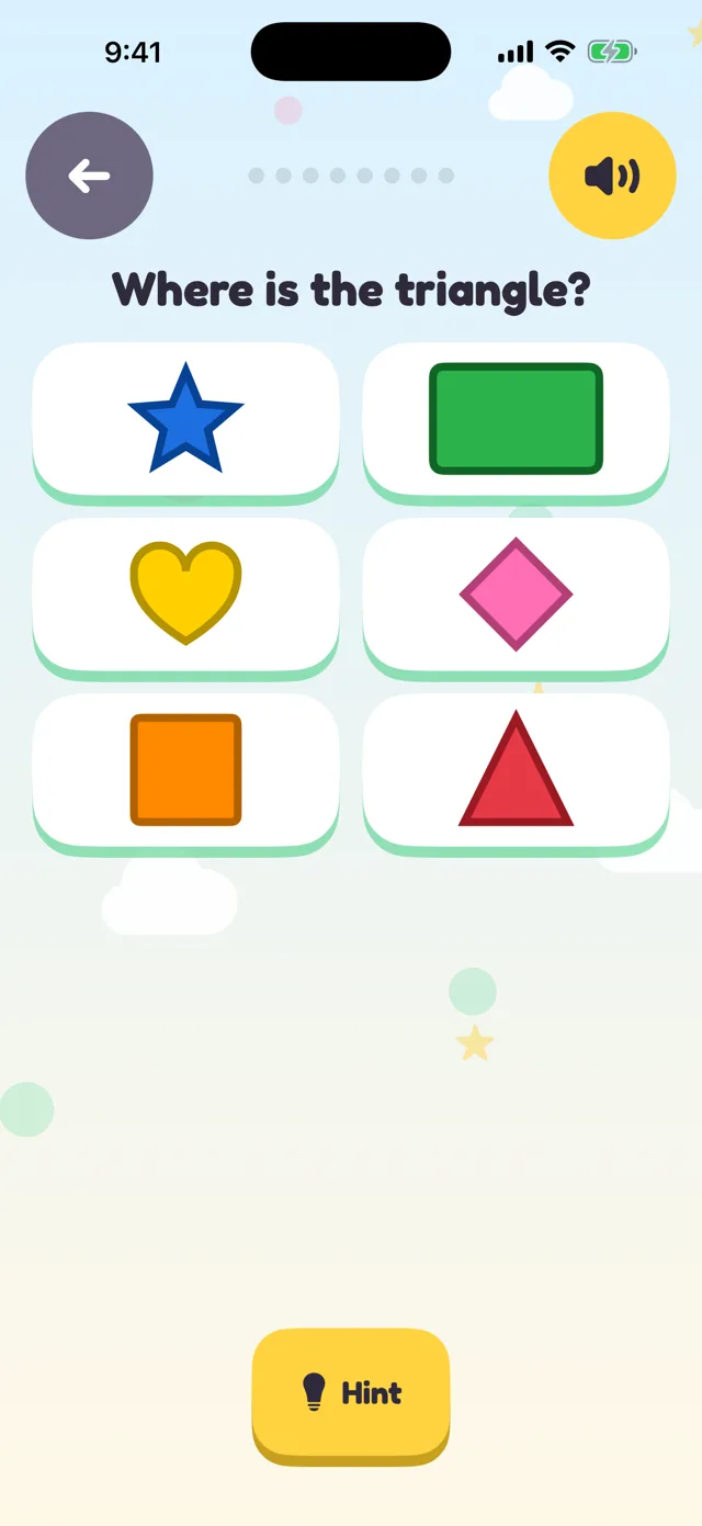 Momu screen: Shapes and colors