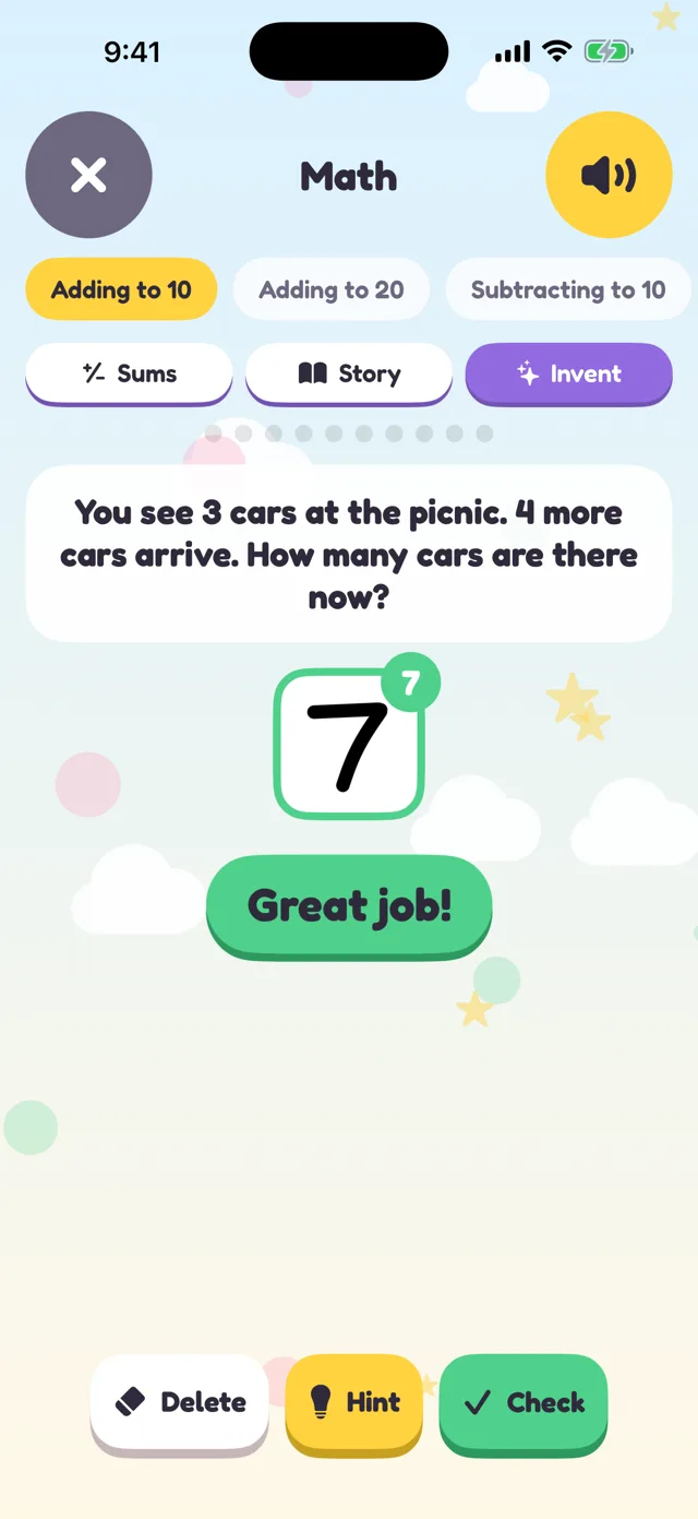 Momu screen: Math workbooks, level by level